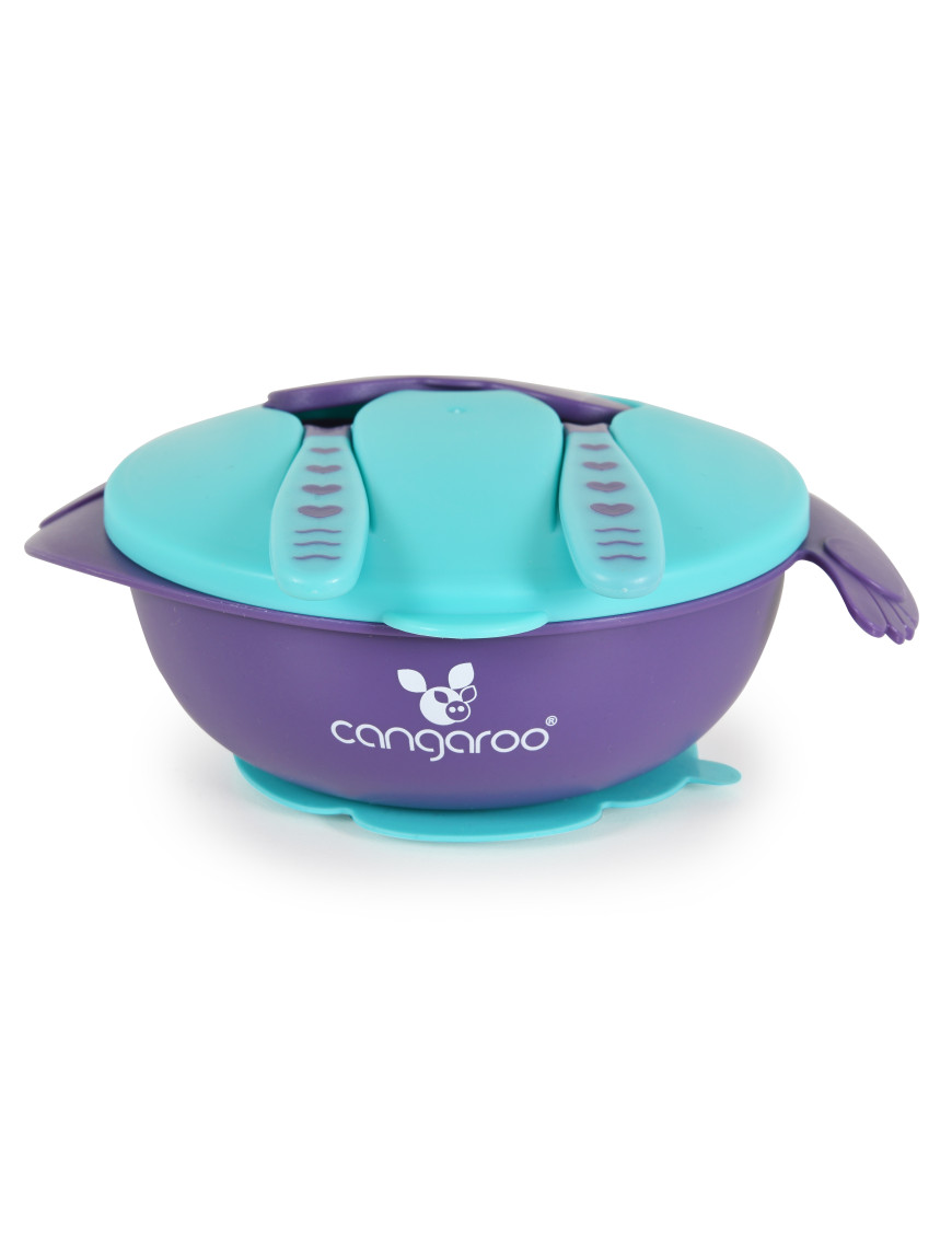 Купа с лъжица и вилица Jelly син F1730