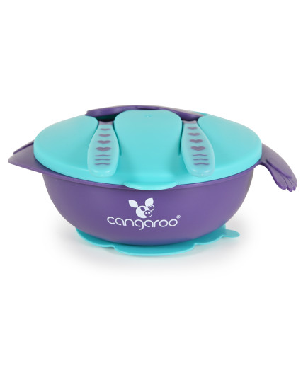 Купа с лъжица и вилица Jelly син F1730