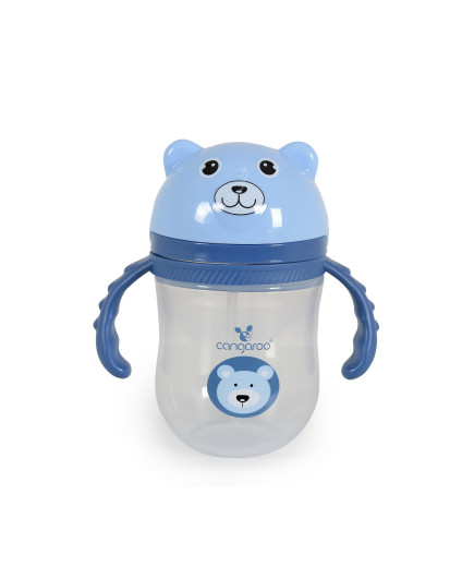 Чаша със сламка 240ml Berry син C0586