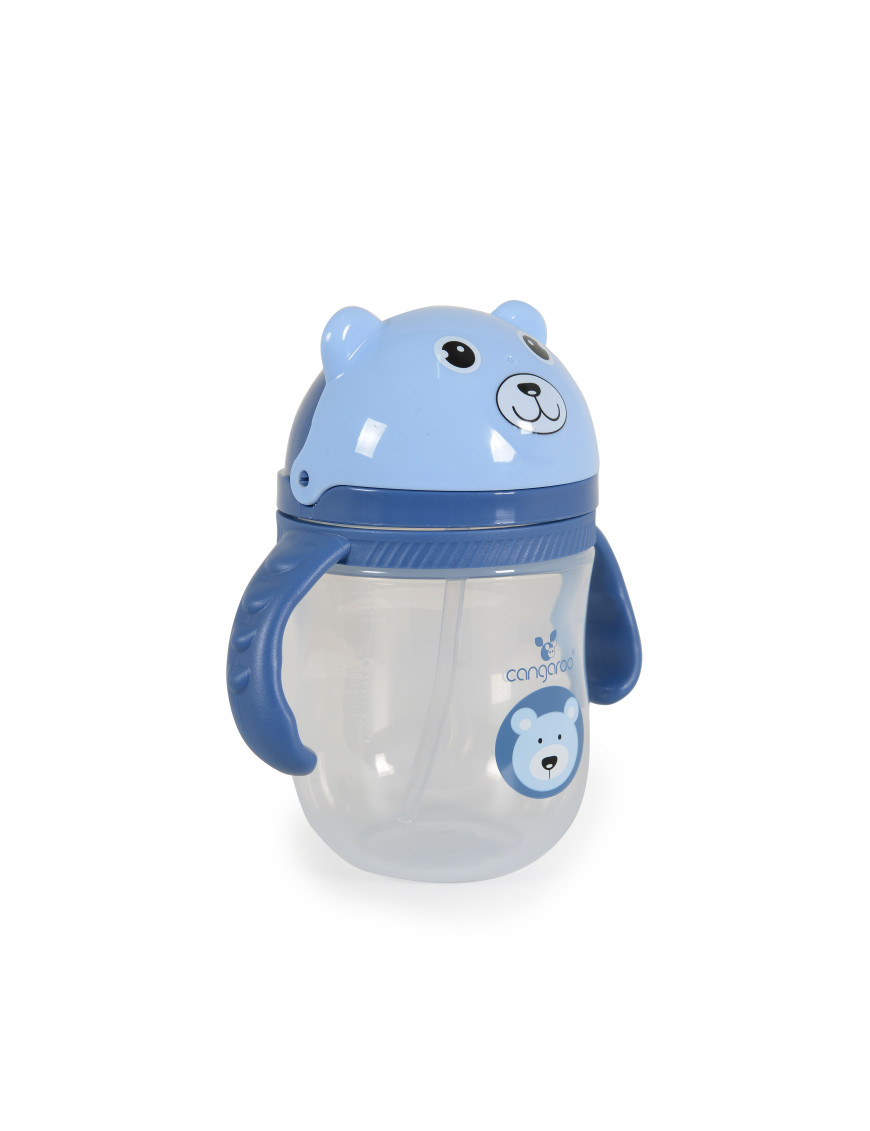 Чаша със сламка 240ml Berry син C0586