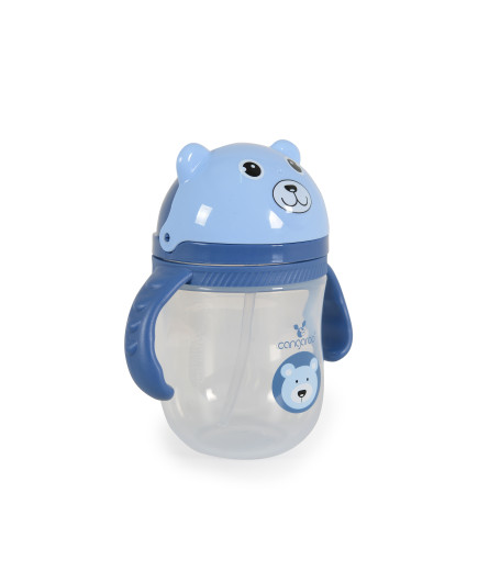 Чаша със сламка 240ml Berry син C0586