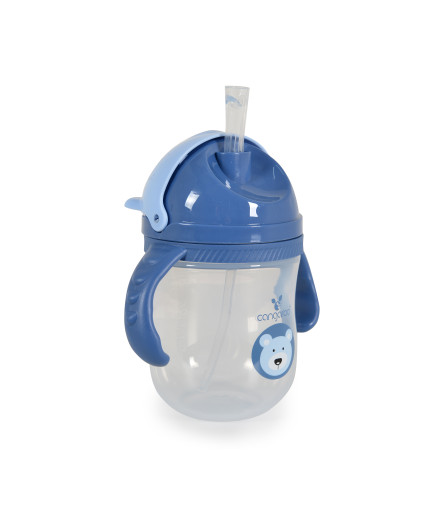 Чаша със сламка 240ml Berry син C0586