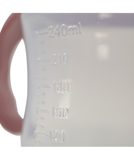 Чаша със сламка 240ml Berry розов C0586