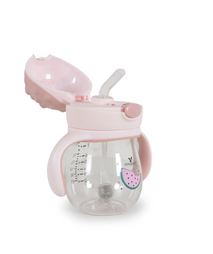 Чаша със Сламка 250ml Brillo розов A0033