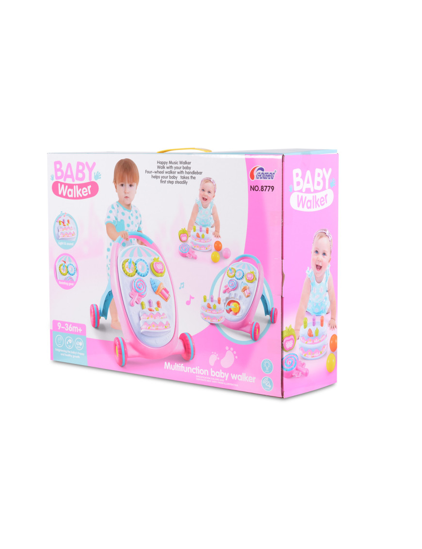 Играчка за прохождане Cake розов