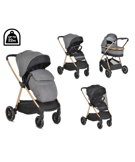 Комбинирана детска количка Hydra 2в1 сив