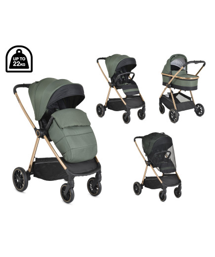 Комбинирана детска количка Hydra 2в1 зелен