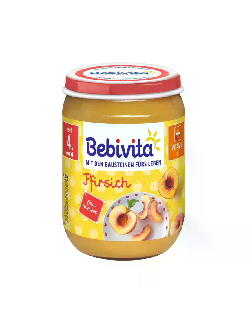 BEBIVITA Праскова 1691, пюре, 190гр.