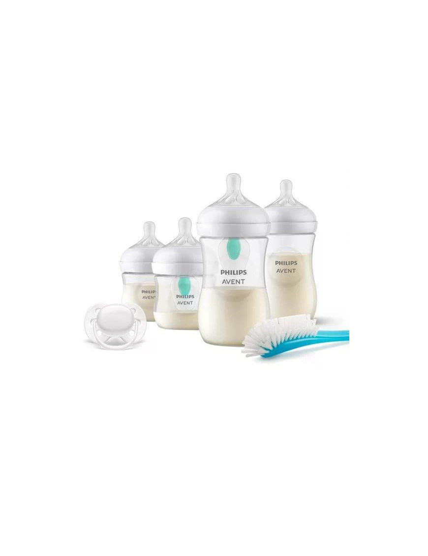 Комплект за новородено Philips AVENT SCD657/11 с 4 шишета за хранене Natural Response с биберони без протичане, клапа AirFree, з