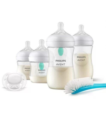 Комплект за новородено Philips AVENT SCD657/11 с 4 шишета за хранене Natural Response с биберони без протичане, клапа AirFree, з