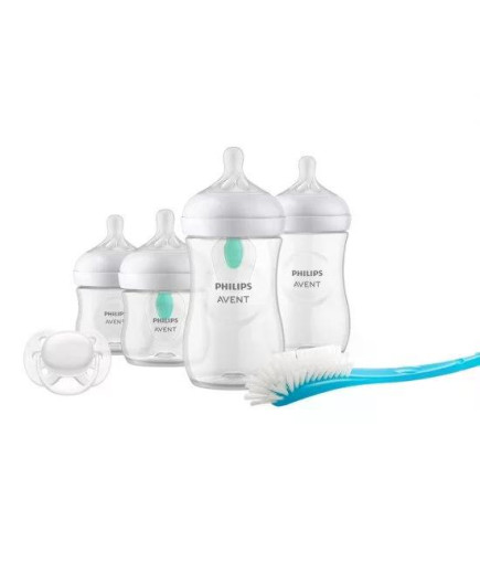 Комплект за новородено Philips AVENT SCD657/11 с 4 шишета за хранене Natural Response с биберони без протичане, клапа AirFree, з