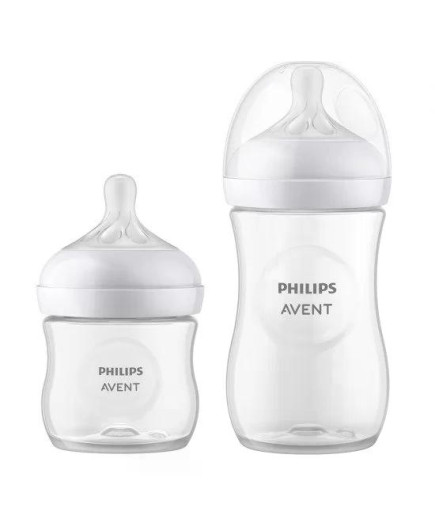 Комплект за новородено Philips AVENT SCD838/11 с 4 шишета за хранене Natural Response с биберони без протичане, залъгалка Ultra 