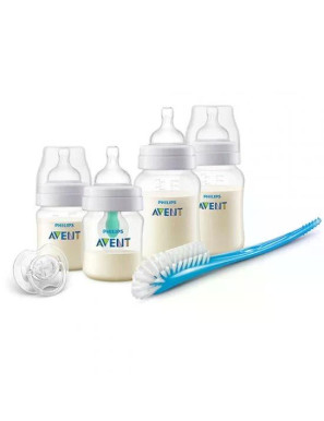 Комплект за новородено с 4 бр. шишета Anti-Colic, клапа...