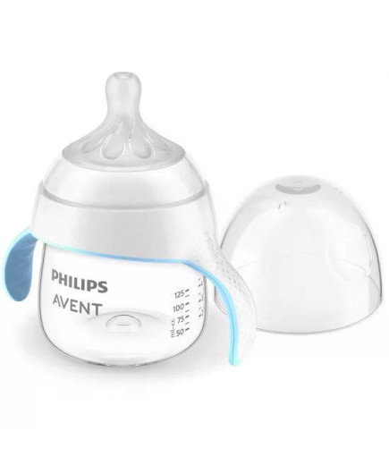 Philips Avent SCF263/61 Тренировъчно шише Natural Response за преход към чаша с дръжки 150мл с биберон без протичане Поток 5, 6м