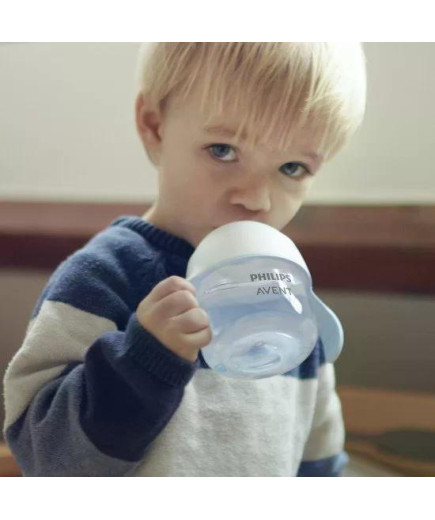 Philips Avent SCF263/61 Тренировъчно шише Natural Response за преход към чаша с дръжки 150мл с биберон без протичане Поток 5, 6м