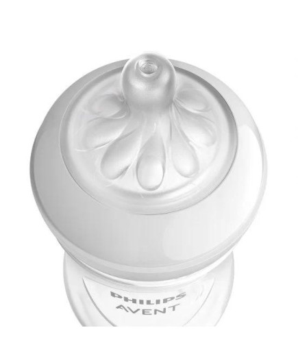 Шише за хранене Natural Response 260 мл с биберон без протичане Natural Response Поток 3, 1м+, Philips AVENT SCY903/01