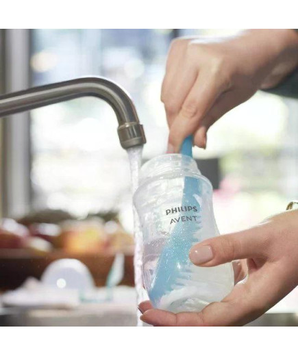 Шише за хранене Natural Response 260 мл с биберон без протичане Natural Response Поток 3, 1м+, Philips AVENT SCY903/01