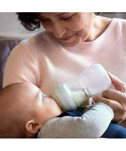 Шише за хранене Natural Response 260 мл с биберон без протичане Natural Response Поток 3, 1м+, Philips AVENT SCY903/01