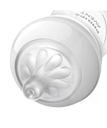 Шише за хранене Natural Response 260 мл с биберон без протичане Natural Response Поток 3, 1м+, Philips AVENT SCY903/21