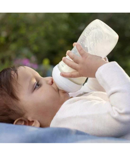 Шише за хранене Natural Response 330 мл с биберон без протичане Natural Response Поток 4, 3м+, Philips AVENT SCY906/01