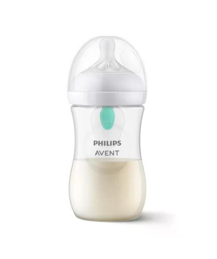 Шише за хранене Natural Response с клапа AirFree 260 мл с биберон без протичане Natural Response Поток 3, 1м+, Philips AVENT SCY