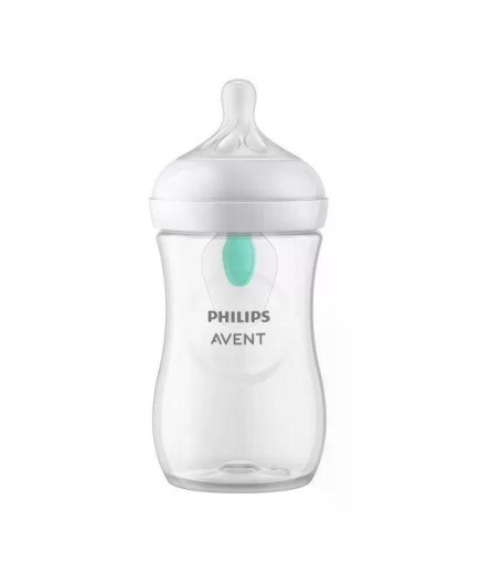 Шише за хранене Natural Response с клапа AirFree 260 мл с биберон без протичане Natural Response Поток 3, 1м+, Philips AVENT SCY