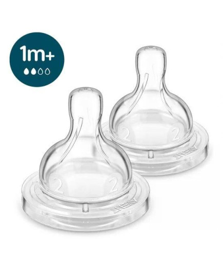 Комплект от 2 бр. Биберони Anti-colic със сила на потока 2, 1м+, Philips AVENT SCY762/02