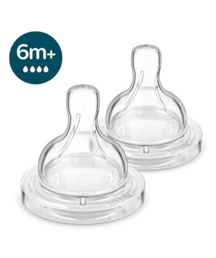 Комплект от 2 бр. Биберони Anti-colic със сила на потока 4, 6м+, Philips AVENT SCY764/02