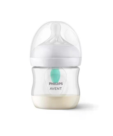 Шише за хранене Natural Response с клапа AirFree 125 мл с биберон без протичане Natural Response Поток 2, 0м+, Philips AVENT SCY