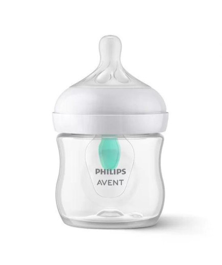 Шише за хранене Natural Response с клапа AirFree 125 мл с биберон без протичане Natural Response Поток 2, 0м+, Philips AVENT SCY