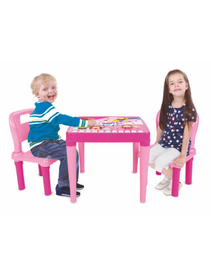 Маса с 2 столчета 03414 розов 2