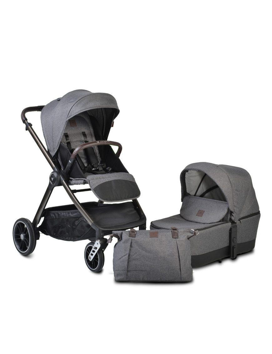 Комбинирана детска количка Macan 2в1 сив