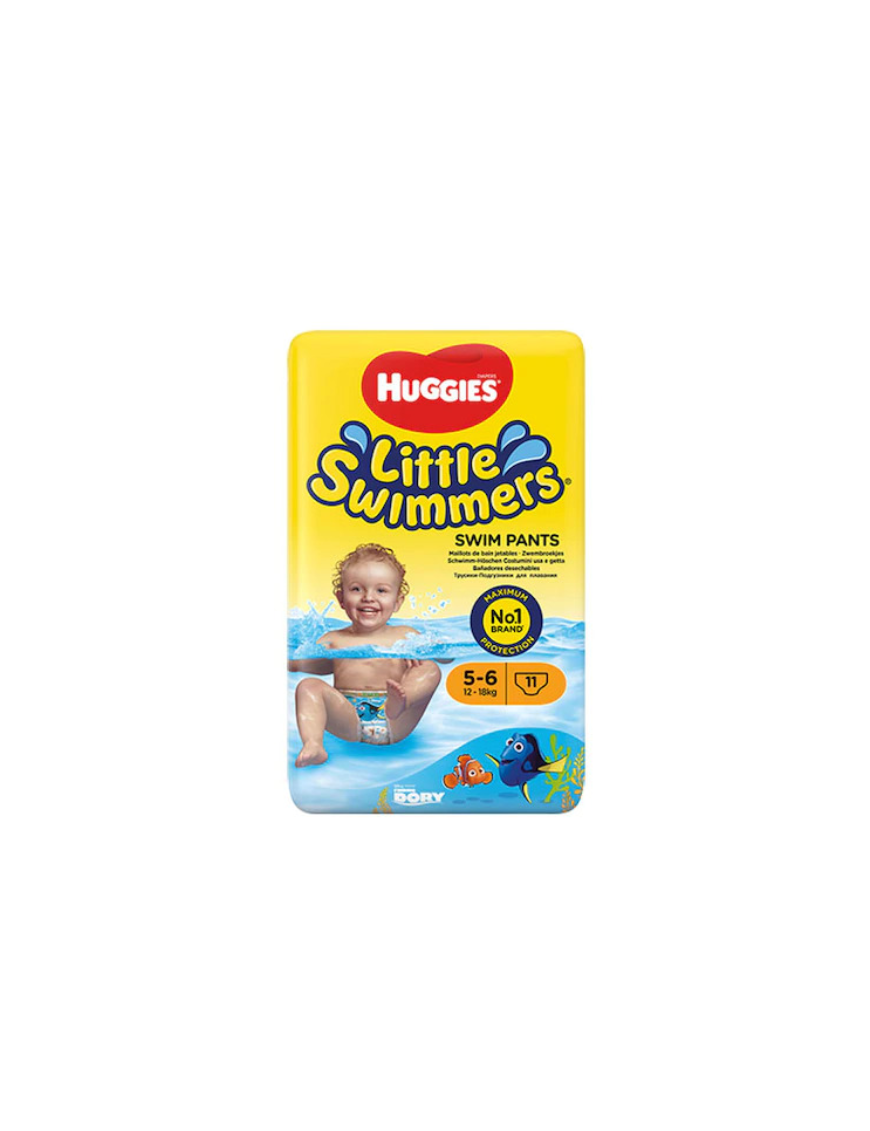 Huggies Бебешки пелени бански Little Swimmers 5-6, 12-18кг, 11 бр.