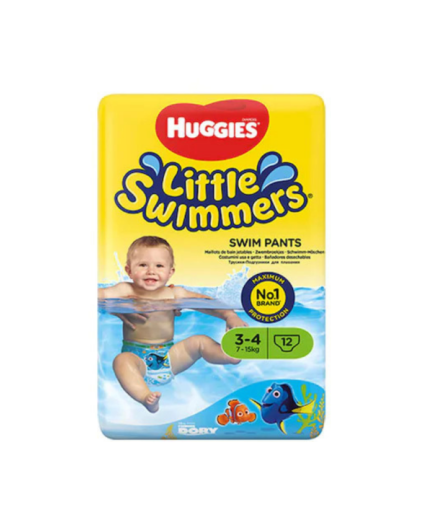 Huggies Бебешки пелени бански Little Swimmers 3-4, 7-15кг, 12 бр.
