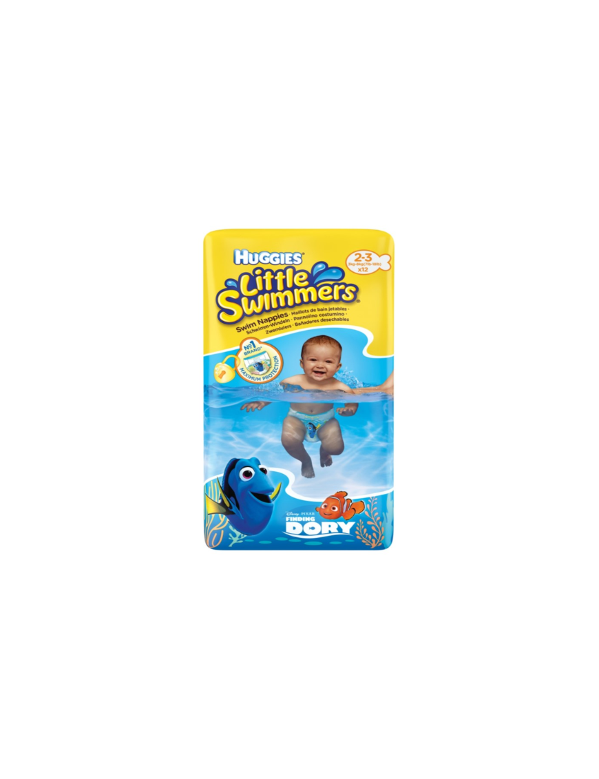 Huggies Бебешки пелени бански Little Swimmers 2-3, 3-8кг, 12 бр.