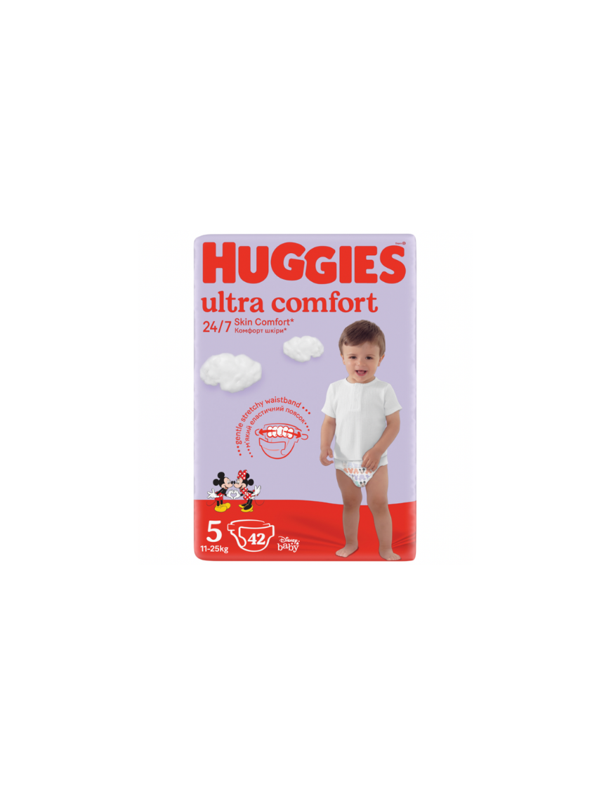 Huggies Бебешки пелени Ultra Comfort 5, 11-25кг, 42 бр.