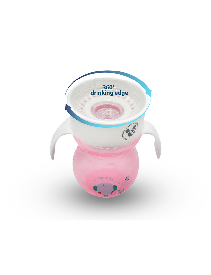 Неразливна чаша 270ml Magical Cup розов C0669H