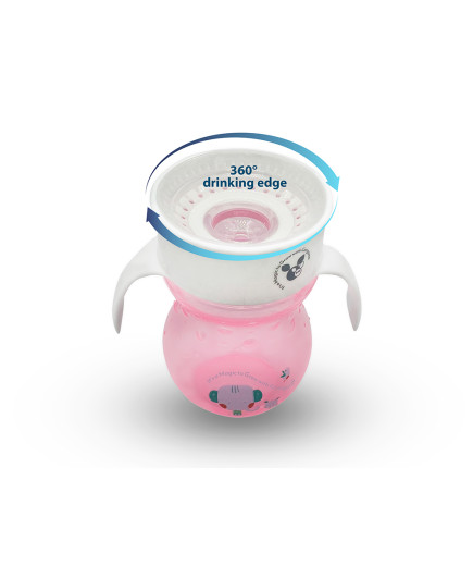 Неразливна чаша 270ml Magical Cup розов C0669H