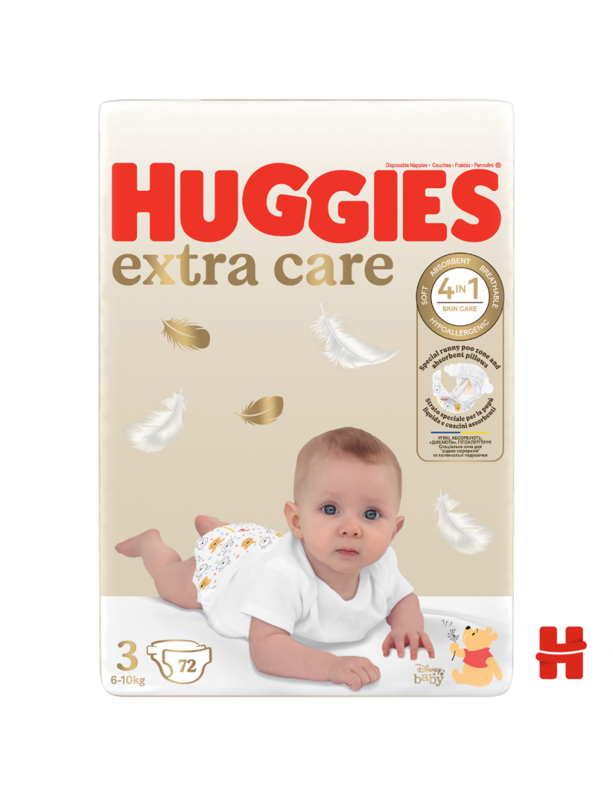 Huggies Бебешки пелени Elite Soft 3, 5-9кг, 72 бр.