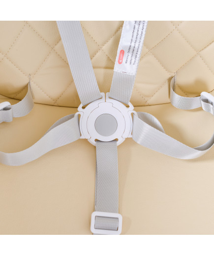 Дървен стол за хранене Gelato 2в1 бежов