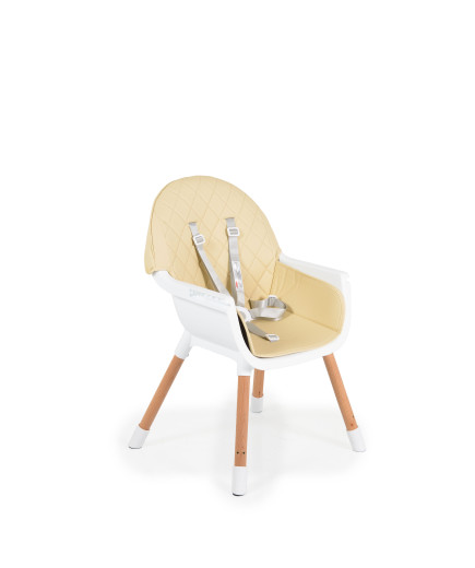 Дървен стол за хранене Gelato 2в1 бежов