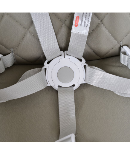 Дървен стол за хранене Gelato 2в1 сив