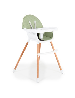 Дървен стол за хранене Gelato 2в1 мента 2
