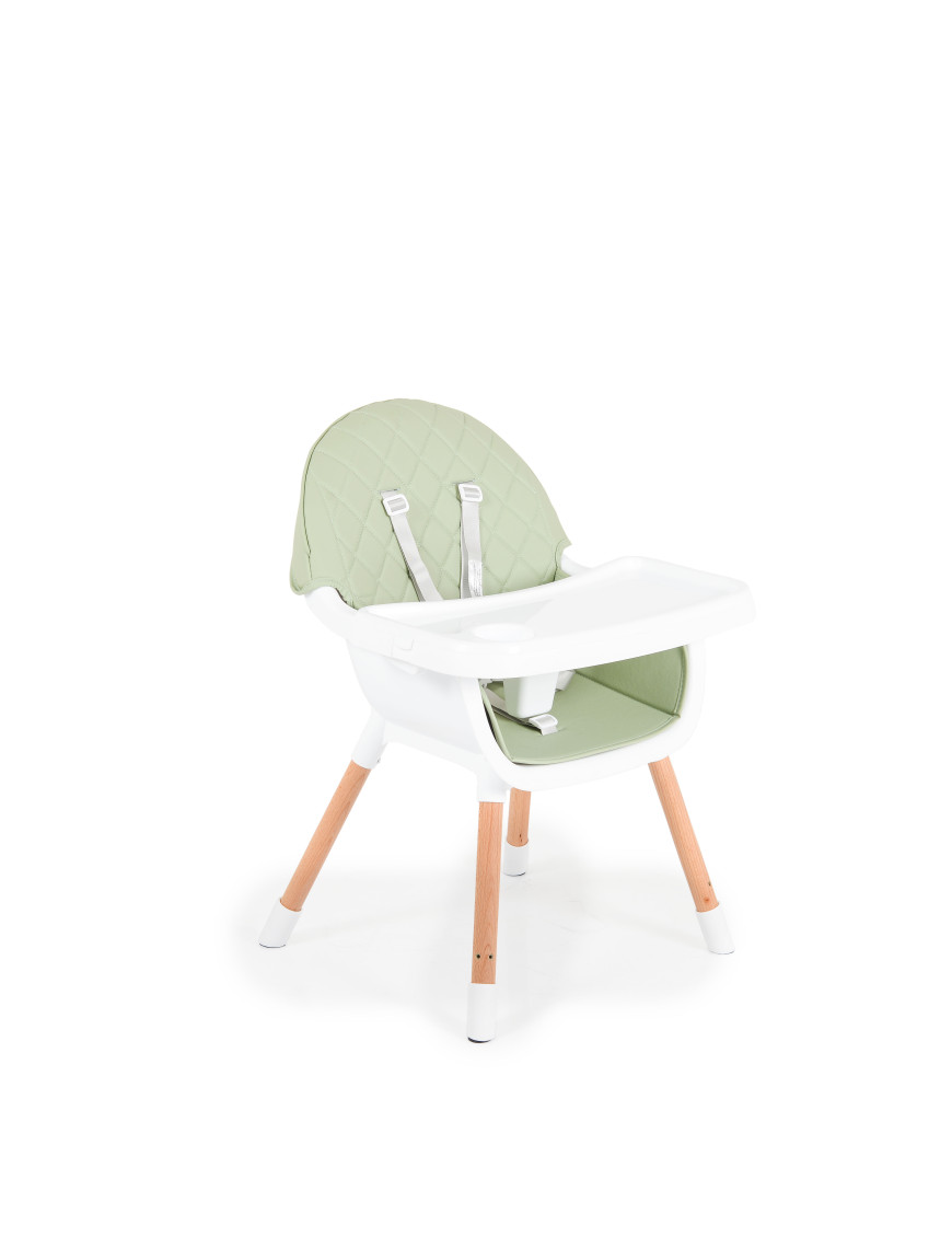 Дървен стол за хранене Gelato 2в1 мента