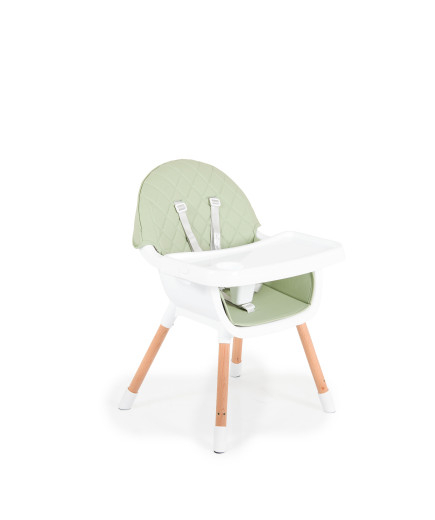 Дървен стол за хранене Gelato 2в1 мента