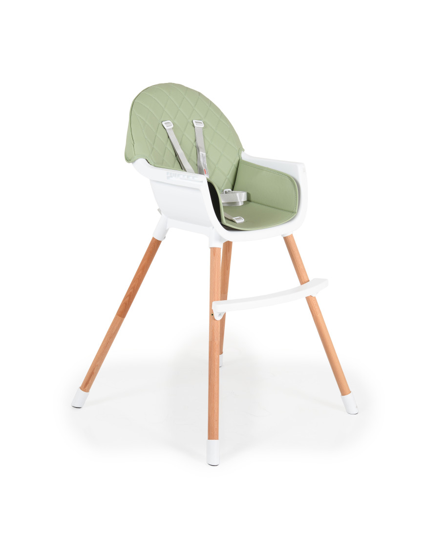 Дървен стол за хранене Gelato 2в1 мента