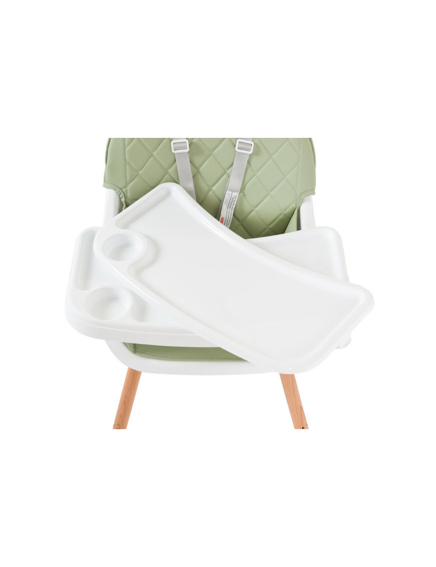 Дървен стол за хранене Gelato 2в1 мента