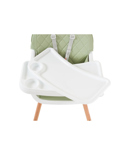 Дървен стол за хранене Gelato 2в1 мента