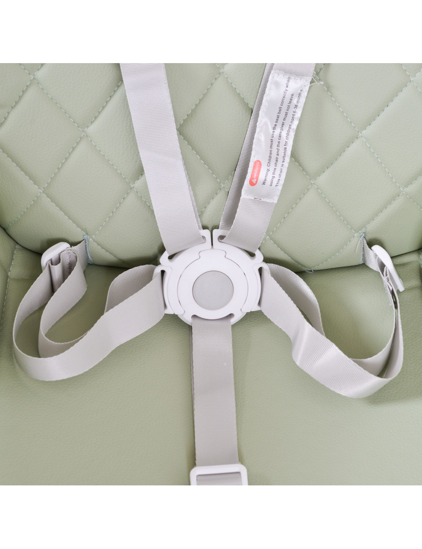 Дървен стол за хранене Gelato 2в1 мента