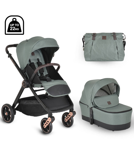 Комбинирана детска количка Macan 2в1 зелен